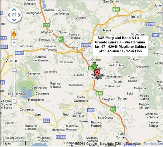 Posizionato strategicamente fronte Autostrada A1 a solo 1 km dal casello di Magliano Sabina in direz.Terni